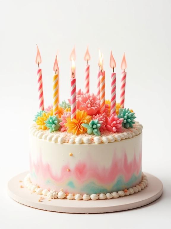 Torta di compleanno a tema artistico.